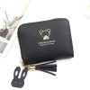Women's Wallet Short Cartoon Cute Little Bear Large Capacity Little Girl Zero Wallet Zipper Bag 