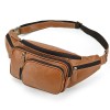 Vintage Leather Waist Bag men's oil wax leather chest bag leisure out messenger bag head leather multifunctional men's bag 