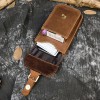 Men's Genuine Leather Waist Bag Crazy Horse Skin Men's Wear Belt Hanging Bag Genuine Leather Phone Bag 