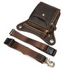 Vintage leather waist bag, crazy horse skin leg bag, casual outdoor mobile phone bag 