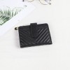 Women's Short Wallet Leather Minimalist Wallet Ultra thin Driver's License Small Card Bag Zipper Zero Wallet Purse Bag 