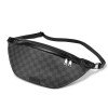 Men's chest bag, men's and women's cycling plaid crossbody bag, leather fashionable waist bag 