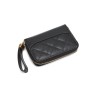 Women's leather wallet, summer laser card bag, card cover, organ zipper, diamond grid mini cowhide small bag 