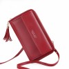 Large capacity and multifunctional solid color single shoulder small bag, fashionable and simple horizontal crossbody phone bag for women 