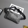 Checkered chest bag, street shoulder bag, men's waist bag, trendy brand, fashionable men's bag, versatile crossbody chest bag 