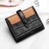 Short Wallet Genuine Leather Women's Folding Crocodile Pattern Women's Zero Wallet Thin Bag Minimalist 