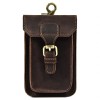 Men's Genuine Leather Waist Bag Crazy Horse Skin Men's Wear Belt Hanging Bag Genuine Leather Phone Bag 