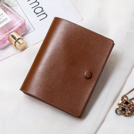 True pickup bag, women's short style, three fold short clip, buckle, zero wallet, vintage driver's license wallet 