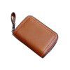 Women's genuine leather wallet, organ card bag, small change wallet, short cowhide small card bag, zipper, large capacity 