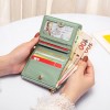 Small Wallet Women's Genuine Leather Lingge Short Card Bag Cute Zero Wallet Wallet Leather Wallet 