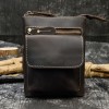 Crazy Horse Skin Men's Waist Bag Top Layer Cowhide Belt Bag Mini Genuine Leather Phone One Shoulder Crossbody Bag WaistBag 