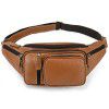 Vintage Leather Waist Bag men's oil wax leather chest bag leisure out messenger bag head leather multifunctional men's bag 