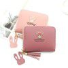Women's Wallet Short Cartoon Cute Little Bear Large Capacity Little Girl Zero Wallet Zipper Bag 