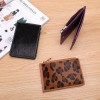 Women's Long Card Bag Ultra thin Card Clip Zipper Zero Wallet Genuine Leather Horse Hair Wallet Card Cover Wallet 