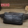 Genuine leather phone waist bag, 7-inch phone bag, multifunctional multi-layer zipper, cowhide crossbody shoulder bag, chest bag 