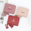 Women's Wallet Short Cartoon Cute Little Bear Large Capacity Little Girl Zero Wallet Zipper Bag 