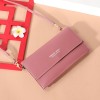 Multi functional solid color fashionable and minimalist touch screen single shoulder small bag, crossbody mobile phone bag for women 