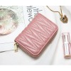 Card Bag Women's Organ Card Bag Pure Leather Pleated Sheepskin Small and Cute Zero Wallet Women's Genuine Leather Wallet 