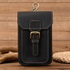 Men's Genuine Leather Waist Bag Crazy Horse Skin Men's Wear Belt Hanging Bag Genuine Leather Phone Bag 