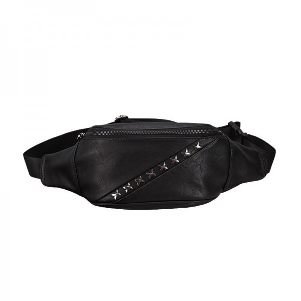 Chest bag black PU s...