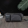 Single Shoulder Men's Chest Bag Crossbody Sports Small Bag Crazy Horse Skin Casual Waist Bag 