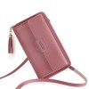 Large capacity and multifunctional solid color single shoulder small bag, fashionable and simple crossbody mobile phone bag for women 