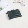 Women's Short Wallet Leather Minimalist Wallet Ultra thin Driver's License Small Card Bag Zipper Zero Wallet Purse Bag 