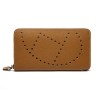 Palm print women's long wallet leather small card bag large brand zero wallet zipper 