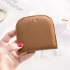 Women's fashionable genuine leather wallet, women's short buckle, ultra-thin top layer, cowhide small change wallet wallet wallet clip 