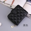 Women's Short Wallet Leather Cute Card Bag Zero Wallet Organ Sheepskin Zipper Small Lingge Women Wallet 