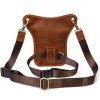 Men's retro genuine leather waist bag, crazy horse skin leg bag, casual mobile phone bag, cowhide small hanging bag 