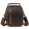 Crazy Horse Skin Retro Waist Bag Large Capacity Genuine Leather Small Body Bag Multi functional Crossbody Bag Casual Shoulder Bag 