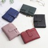 Women's Short Wallet Leather Minimalist Wallet Ultra thin Driver's License Small Card Bag Zipper Zero Wallet Purse Bag 