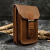 Men's Genuine Leather Waist Bag Crazy Horse Skin Men's Wear Belt Hanging Bag Genuine Leather Phone Bag 