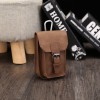 Mobile phone bag three-dimensional bag retro PU crazy horse leather waist bag vertical square small hanging bag 