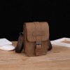 Men's casual waist bag, PU leather outdoor travel wear bag 