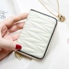 Card Bag Women's Organ Card Bag Pure Leather Pleated Sheepskin Small and Cute Zero Wallet Women's Genuine Leather Wallet 