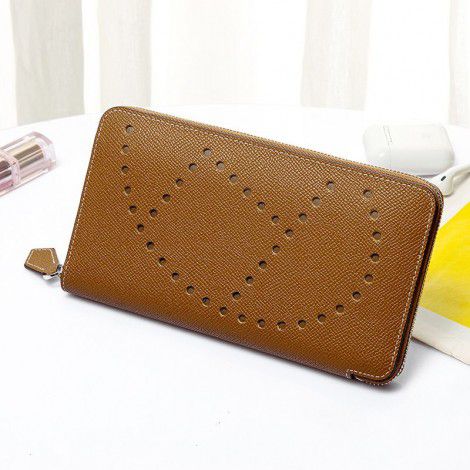 Palm print women's long wallet leather small card bag large brand zero wallet zipper 