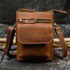 Crazy Horse Skin Men's Waist Bag Top Layer Cowhide Belt Bag Mini Genuine Leather Phone One Shoulder Crossbody Bag WaistBag 