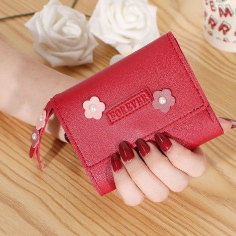 Women's Wallet Short Creative Fashion Wallet Student Buckle Zero Wallet 