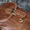 Retro Crazy Horse Skin Brown Waist Bag Outdoor Multi purpose Waist Bag Men's Genuine Leather Crossbody Bag 