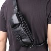 Genuine leather waist bag, men's top layer cowhide phone bag, multifunctional waist bag, crossbody chest bag 