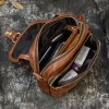 Retro Crazy Horse Skin Brown Waist Bag Outdoor Multi purpose Waist Bag Men's Genuine Leather Crossbody Bag 
