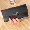 Women's Long Wallet Large Capacity Handheld Bag Multi functional Multi Card Zipper Bag Fashion Leather Clip 