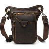 Vintage leather waist bag, crazy horse skin leg bag, casual outdoor mobile phone bag 