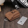 Mobile phone bag three-dimensional bag retro PU crazy horse leather waist bag vertical square small hanging bag 