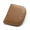 Women's fashionable genuine leather wallet, women's short buckle, ultra-thin top layer, cowhide small change wallet wallet wallet clip 