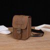 Men's casual waist bag, PU leather outdoor travel wear bag 