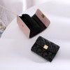 Card Bag Lingge Women's Card Set Genuine Leather Organ Small Fragrant Wind Zero Wallet Women's Multi Card Position Leather Wallet Fashionable Small Bag 