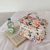 Fresh and Cute Makeup Bag, Countryside Style Cotton Fabric, Large Capacity Portable Storage Bag, Washing and Organizing Bag for Women 